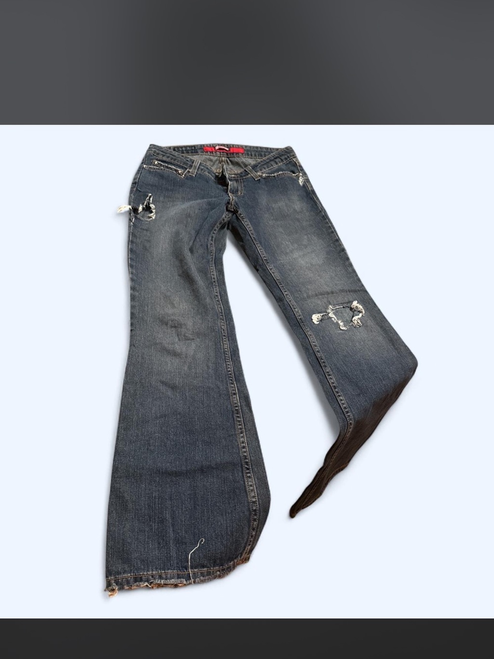Vintage BubbleGum Distressed Flared Jeans